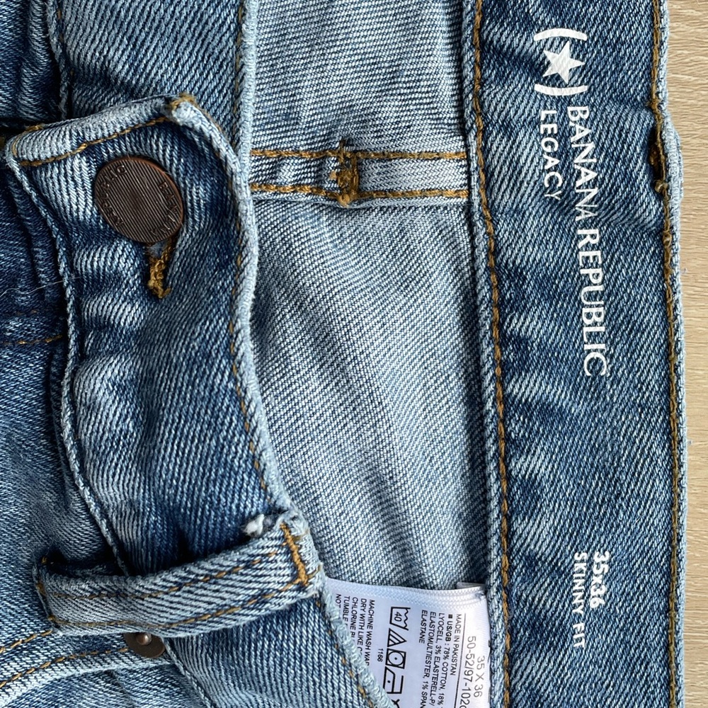 Banana Republic Legacy Blue Jeans - 35Wx36L - Skinny Fit